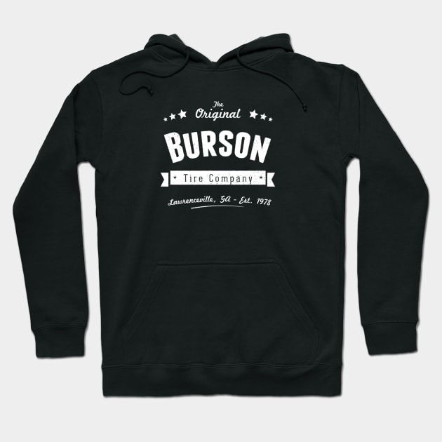 Burson Tire Company - Retro White Logo Hoodie by Gajake15